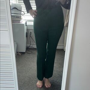 ANN MASHBURN Green Straight Leg Pants MEDIUM